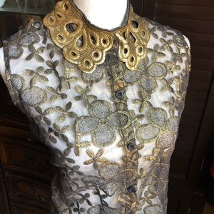 Vintage Sheer Gold Top